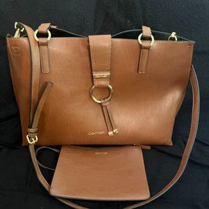 Calvin Klein Leather Tote Bag